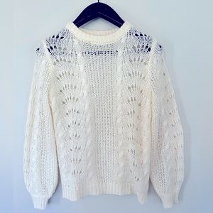 Jessica Simpson ivory “crochet” sweater- Women’s M